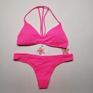 NEW Pink Plumeria Swimwear Trouble Paradise Set